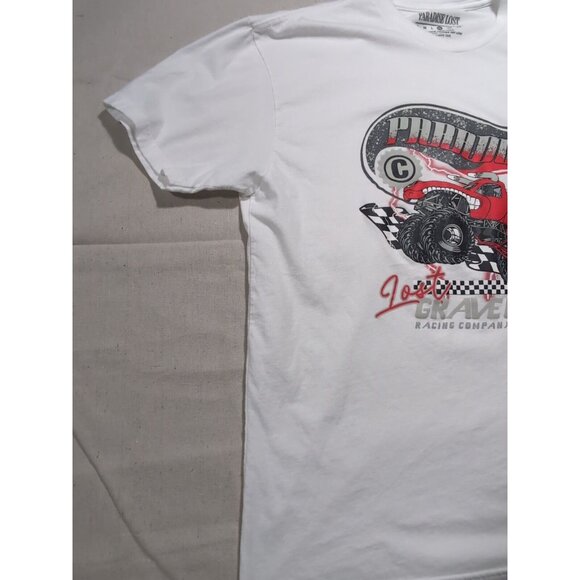 Paradise Lost Grave Digger Racing Company Monster Truck Men's T-Shirt - Picture 2 of 10
